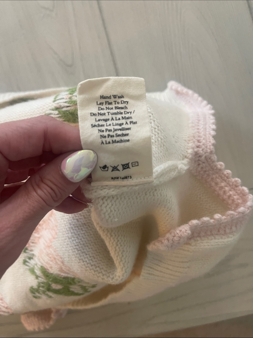 LoveShackFancy White Knit Dress with Pink Floral Bows - Picture 10 of 10